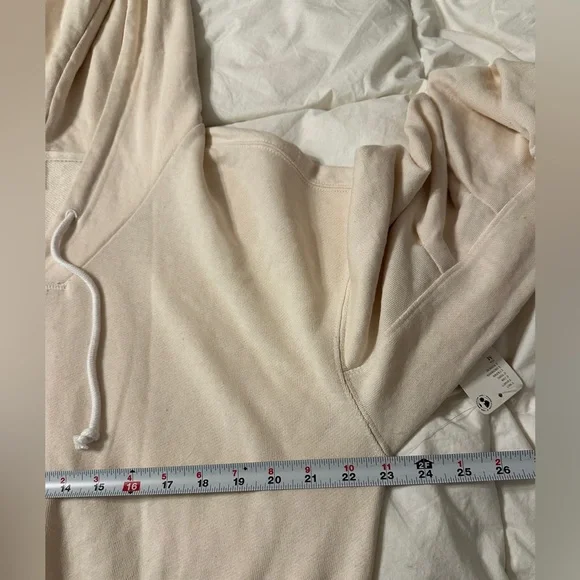 Free People Movement Playbook Cream Cropped Hoodie - NWT - Size M - Picture 11 of 11